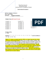 International Economics: Multiple Choice