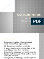 Osteoarthritis: Applied Medicine BY: Dr. Kinza Iftikhar