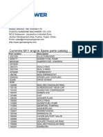 Cummins M11 Engine Spare Parts Catalog