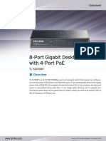 8-Port Gigabit Desktop Switch With 4-Port Poe: Datasheet