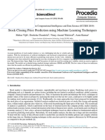 Stock - Stock Closing - Closing Price - Price Prediction - Prediction Using - Using Machine - Machine Learning - Learning Techniques