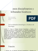 Procesos Disciplinarios y Tribunales Bioéticos