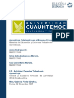 2.2 Espacios Virtiales de Aprendizaje EVA Colaborativo