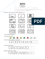 I. Arrange The Events in Each Row. Number Them From 1 To 3.: Kindergarten 3