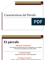 3 Características Del Párrafo