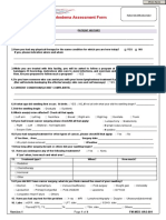 Physical Therapy Lymphedema Assessment Form