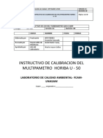 Instructivo de Calibracion Del Multiparametro Horiba U - 50