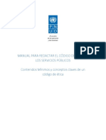 Manual para Redactar El Código de Ética de Los Servicios Públicos Contenidos Mínimos y Conceptos Claves de Un Código de Ética