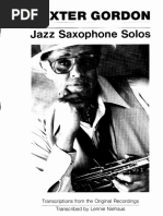 Dexter Gordon Jazz Saxophone Solos