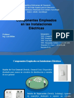 Componentes Empleados en Instalaciones Electricas Prof Millan