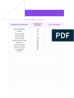 Planilla de Excel Analisis de Venta