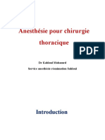 Anesthésie en Chirurgie Thoracique