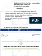 Unidad I Importancia de Investigación de Mercados