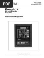 Powerlogic CM2000 Circuit Monitor Instruction