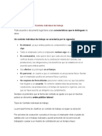 Características de Un Contrato Individual de Trabajo