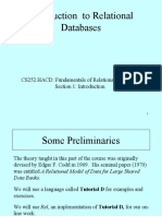 CS252.HACD: Fundamentals of Relational Databases Section 1: Introduction