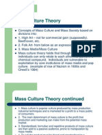 Mass Culture Theory