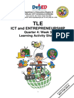 Ict and Entrepreneurship: Quarter 4: Week 3 Learning Activity Sheets