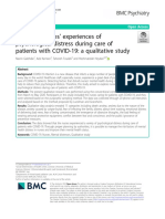 Exploring Nurses ' Experiences of Psychological Distress During Care of Patients With COVID-19: A Qualitative Study