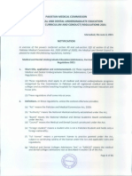 PMC Medical and Dental Undergraduate Education (Admission, Currculum and Conduct) Regulations 2021.