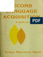 Second Language Acquisition