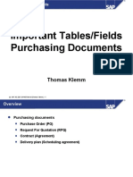 MM Important Tables in Purchasing