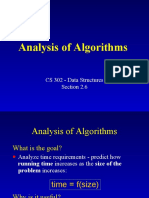 Analysis of Algorithms: CS 302 - Data Structures Section 2.6