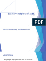 Basic Principles of M&E