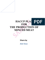 HACCP Plan For Minced Meat