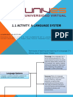 1.1 Activity. A Language System