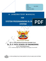 System Programming & Operating System: A Laboratory Manual FOR