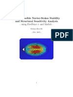 Incompressible Navier-Stokes Stability and Structural Sensitivity Analysis - Using Freefem++ and Matlab