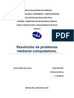 Resolución de Problemas Mediante Computadoras.