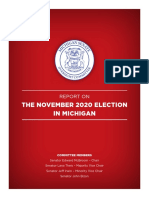 Michigan Senate Election Report