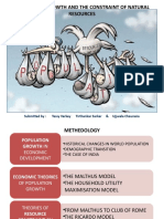 Population Growth and The Constraint of Natural Resources