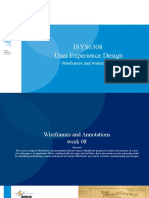 ISYS6308 User Experience Design: Wireframes and Annotations