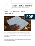 Conheça A Ordem Cronológica Da Bíblia - Entenda Como Ler As Escrituras