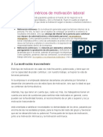 Tipos Genéricos de Motivación Laboral