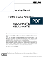 Melag MelaTronic 17, 23 Autoclave - User Manual