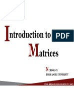 Topic 1 - Introduction To Matrices