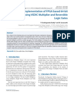 Design and Implementation of FPGA Based 64-Bit MAC Unit Using VEDIC Multiplier and Reversible Logic Gates