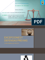 Excepciones y Defensas Previas.