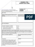 Transformation Services: Council Tax Exemption Form