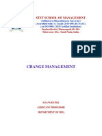 Change Management: Stet School of Management