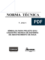 T-013-1 Simbolos para Projeto Eou Cadastro Técnico de Sistemas de Abastecimento de Água