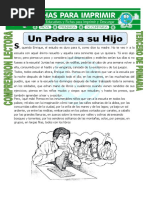 Ficha Un Padre A Su Hijo para Tercero de Primaria