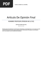 Articulo de Opinion