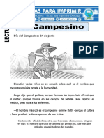 Ficha LECTURA de El Campesino para Primaria