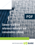 Sievers Certified Reference Materials and Consumables Catalog