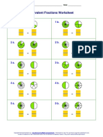 Equivalent Fractions Worksheet: Name: - Date